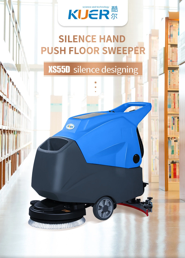 Kuer Cleaning Equipment Floor Sweeper Wholesale Road Sweeper Broom Manual Hand Push Walk Behind Outdoor Floor Sweeper