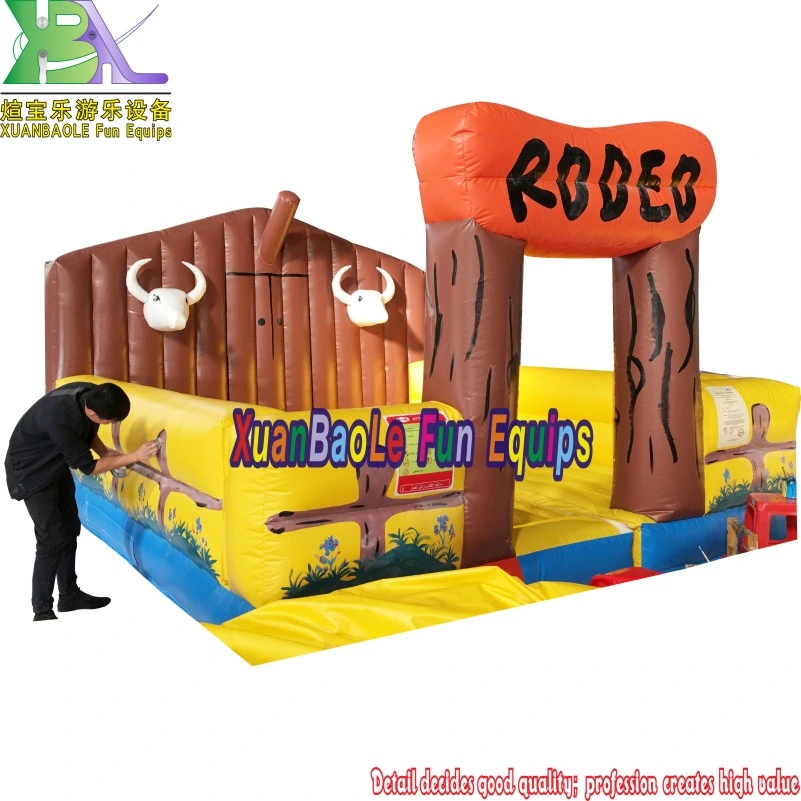 Amusement Park Sport Game Auto and Manual Mode with Different Speed Inflatable Mechanical Rodeo Bull Riding Machine