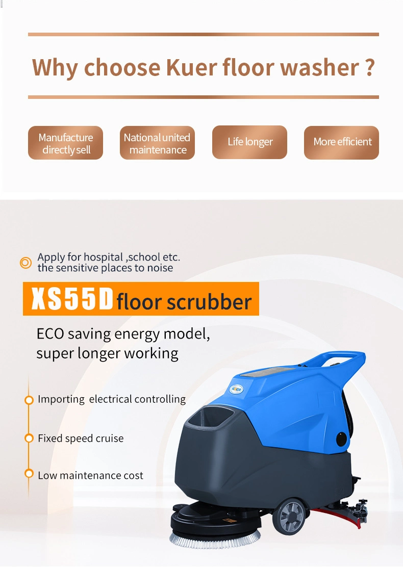 Kuer Cleaning Equipment Floor Sweeper Wholesale Road Sweeper Broom Manual Hand Push Walk Behind Outdoor Floor Sweeper