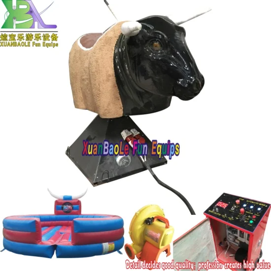 Amusement Park Sport Game Auto and Manual Mode with Different Speed Inflatable Mechanical Rodeo Bull Riding Machine