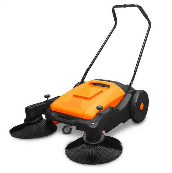 Walk Behind Manual Floor Sweeper Small Water Sweeping Path 980mm